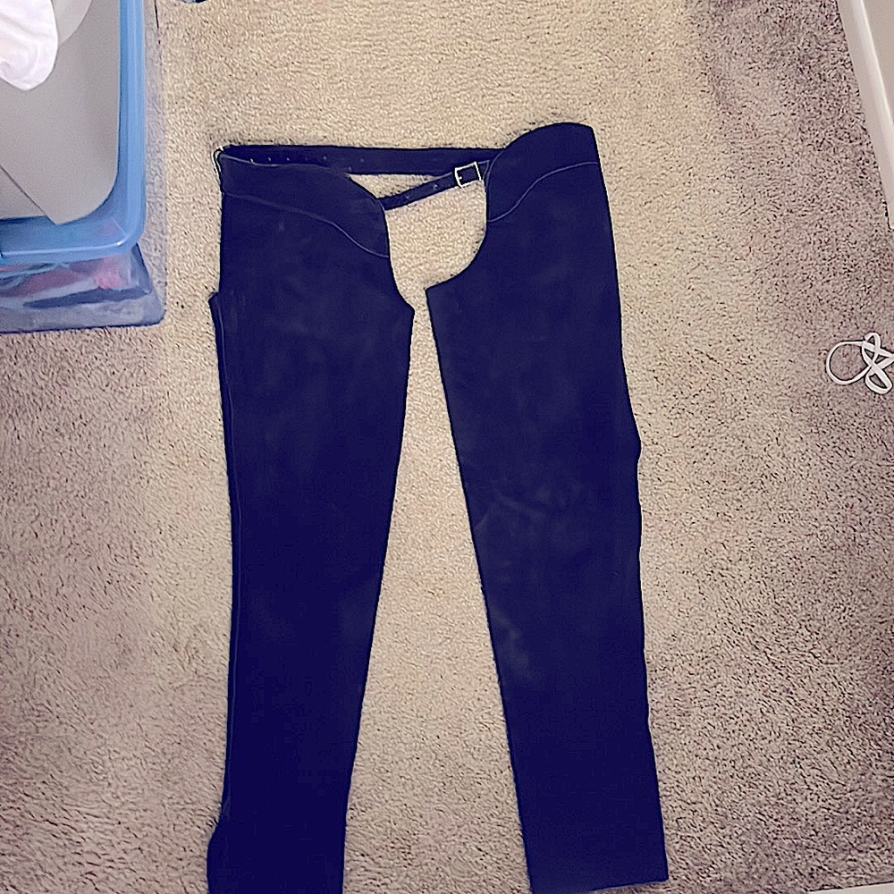 Vintage Whitman Blue Leather Riding Chaps